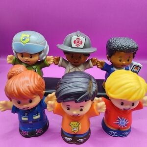 2016 Little People Lot Koby Eddie Pilot Firefighter Fisher Price